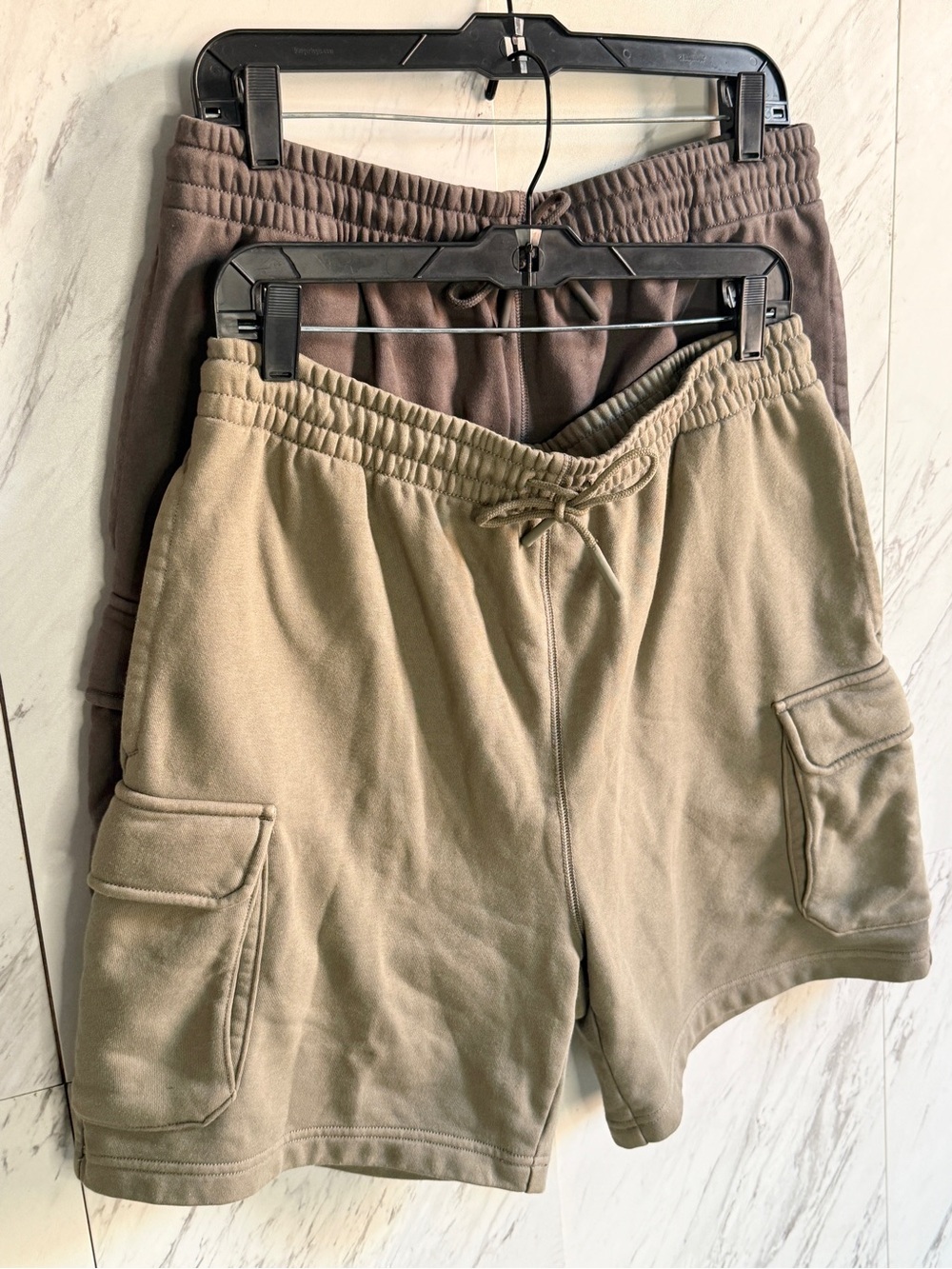 Bundle 2-Piece LCKR Cargo Casual Fleece Drawstring Sweatshorts Size Large